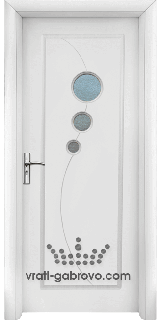 Интериорна HDF врата, модел 017 цвят Бял