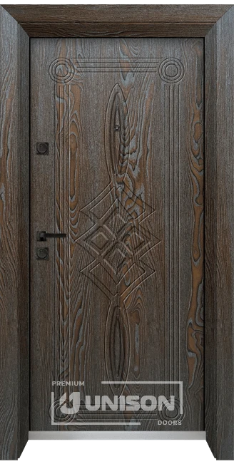 Vhodna Vrata Unison Optima 4538p R Palisandar Side B